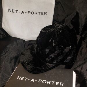 Off White Velvet Cap